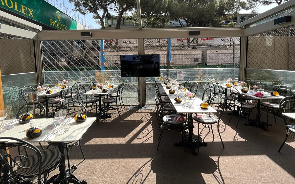 View of the starting grid from the Grid Cafe or Grandstand X